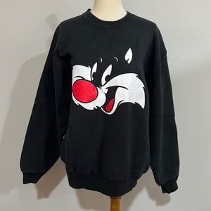 Vintage Acme Looney Tunes Sylvester the Cat theme sweater size M